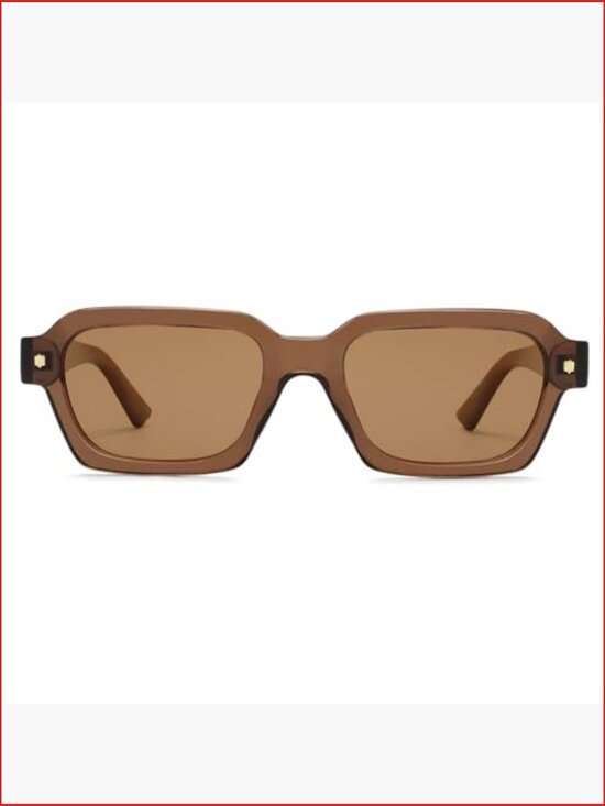 Retro Trendy Polarized Square Sunglasses with UV Protection